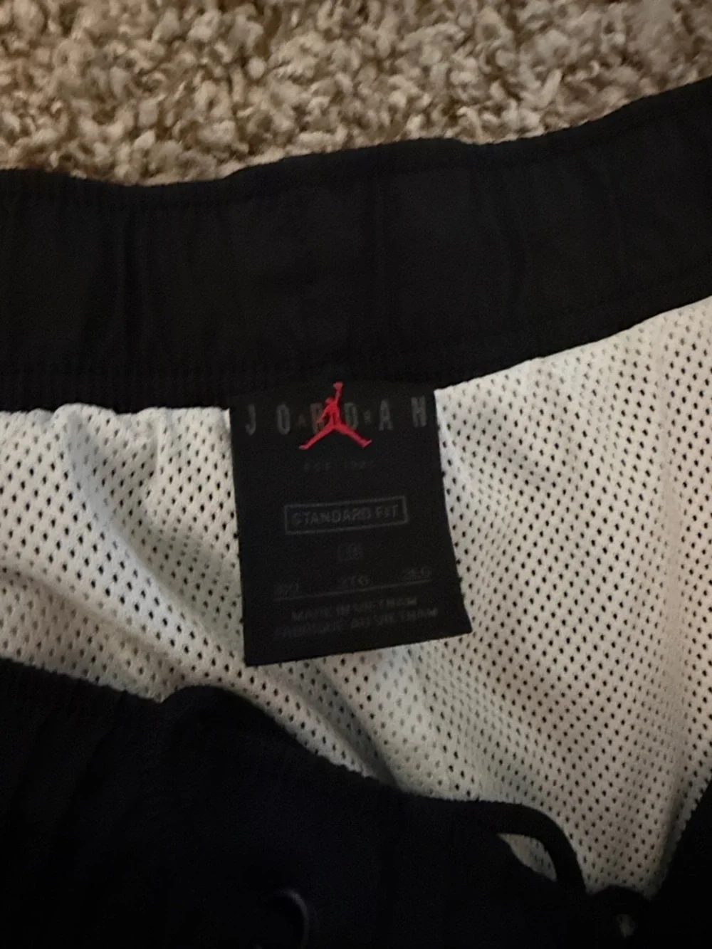 Jordan Black Athletic Shorts with White Jumpman Logo - Picture 2 of 3